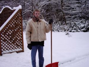 Der Mann mit der Schneeschaufel